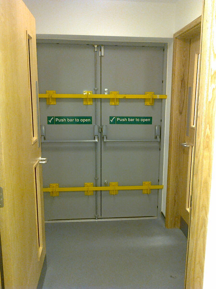 Fire Exit with Drop Bars - Vets Nottingham