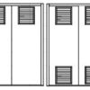 Double Security Door Louvered Panel