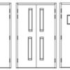 Double Security Doors Vision Panel